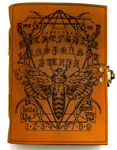 Moth/Ouija Board Soft Leather Embossed Journal